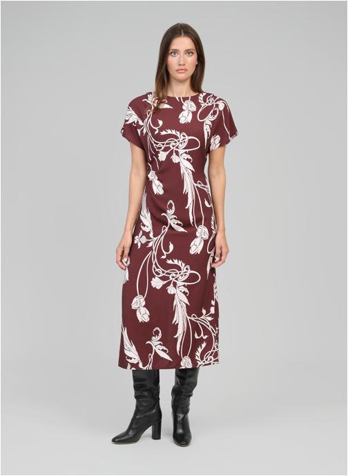 An'ge Robes ROBE MIDI MALORA kriket bordeaux femme bordeaux