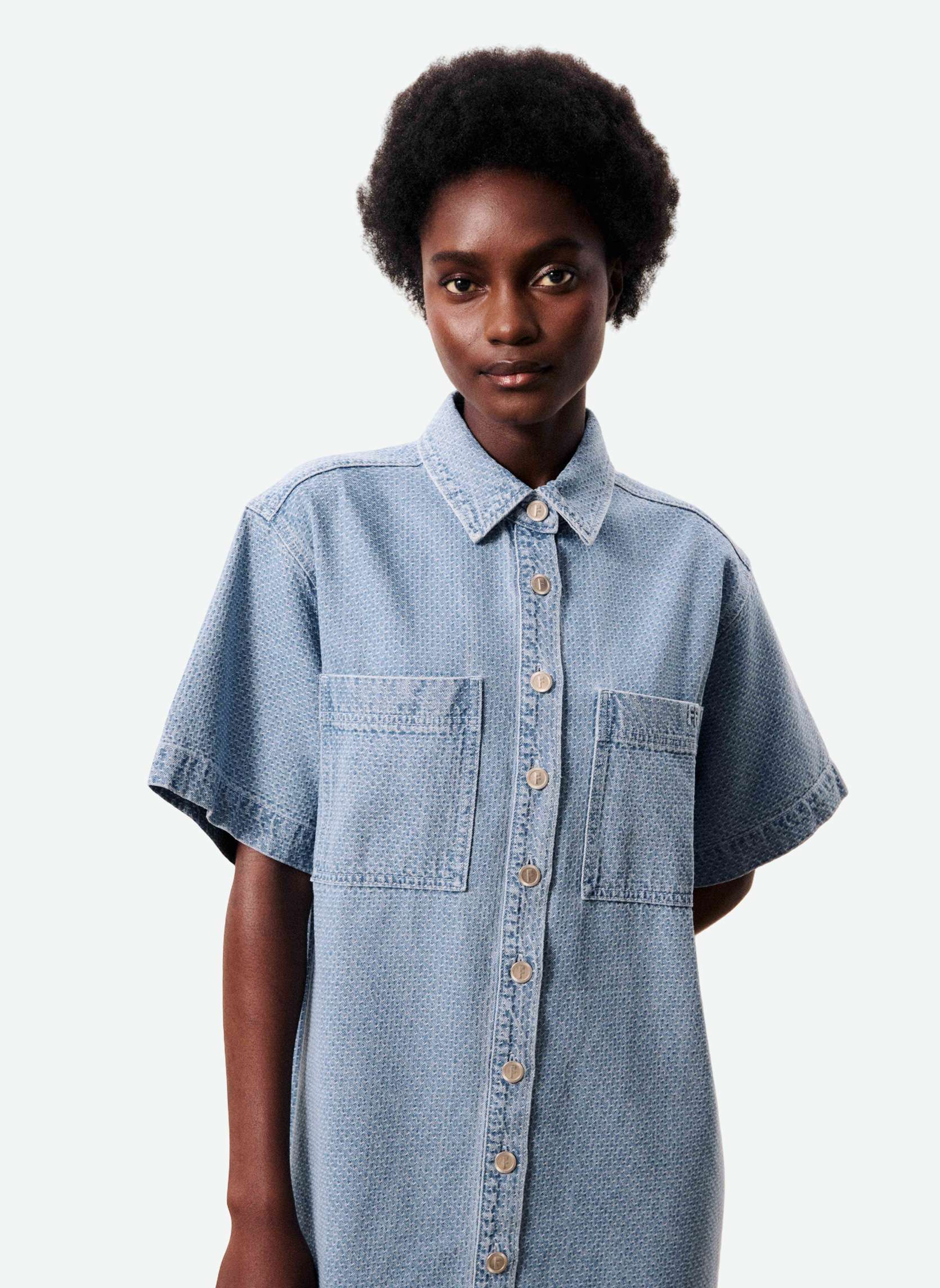Robes BERYL femme bleu FRNCH Robes BERYL femme bleu Bleu clair