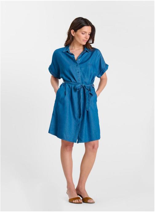 Le temps des cerises Robes Robe droite DIANE Blue femme bleu