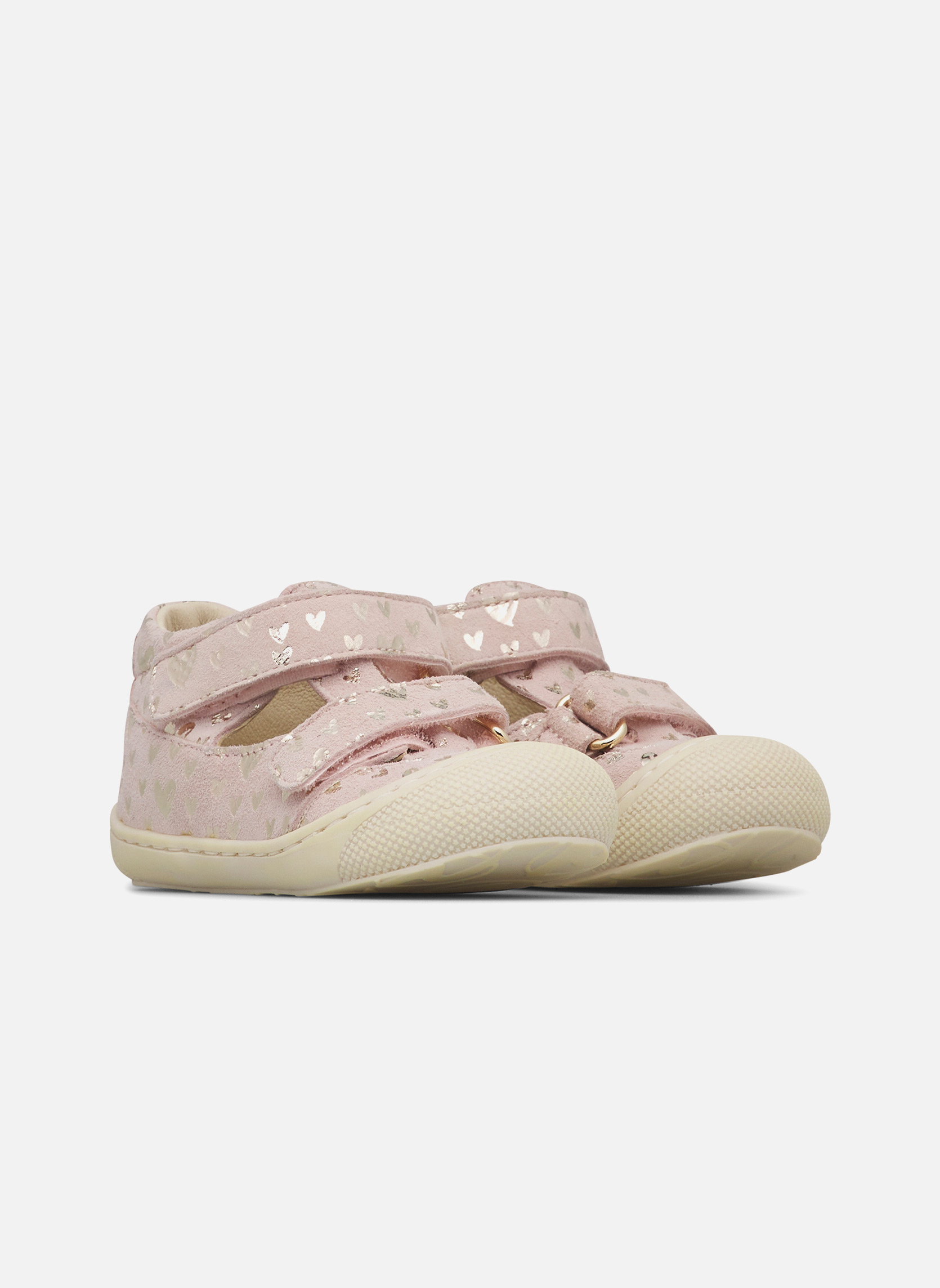 Sandales Sandales PUFFY Rose poudré-Platine fille rose Naturino Sandales Sandales PUFFY Rose poudré-Platine fille rose Rose clair