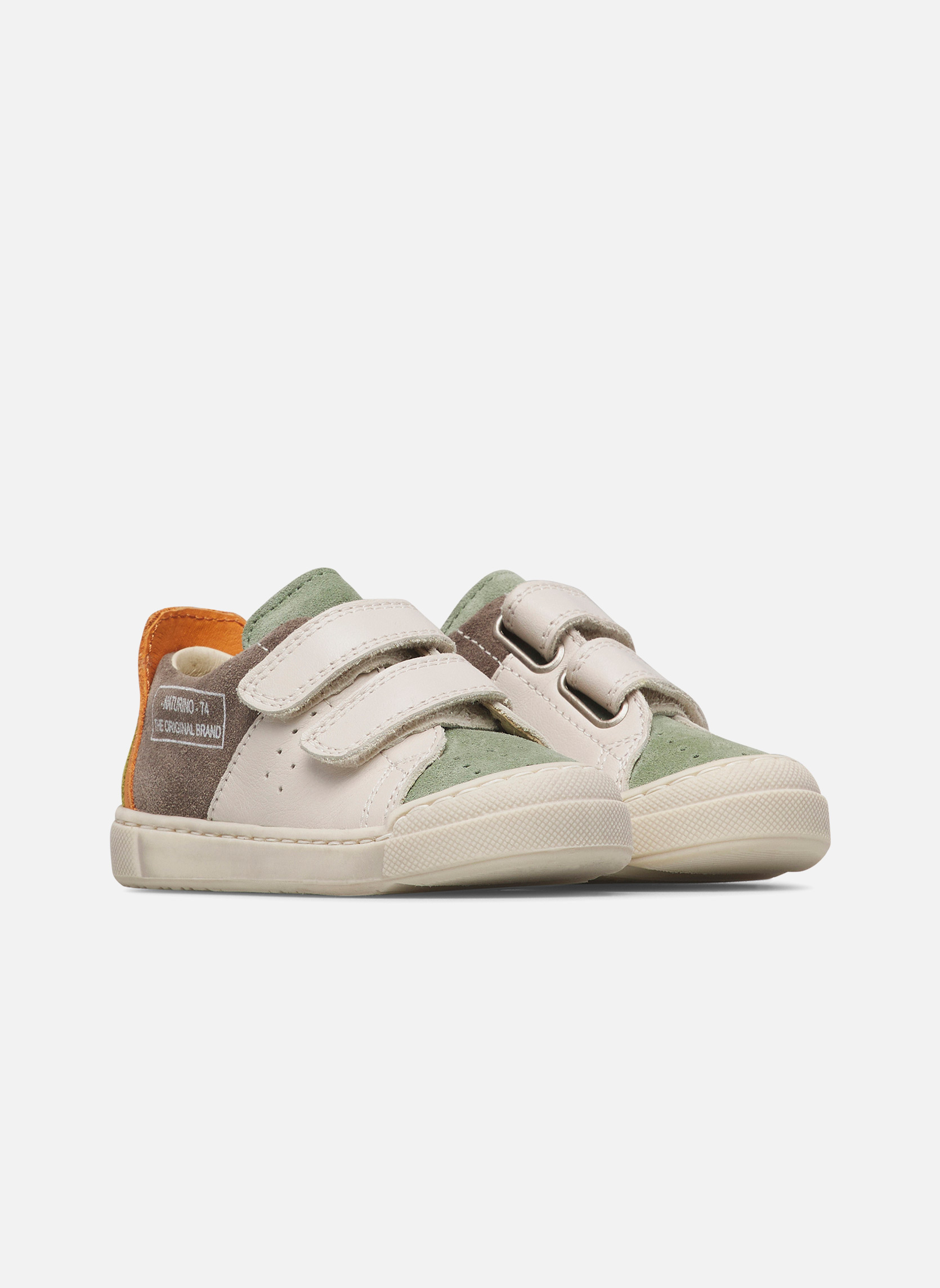 Baskets basses Sneakers TRAJAN VL Blanc crème-Vert olive garçon blanc Naturino Baskets basses Sneakers TRAJAN VL Blanc crème-Vert olive garçon blanc Blanc & vert