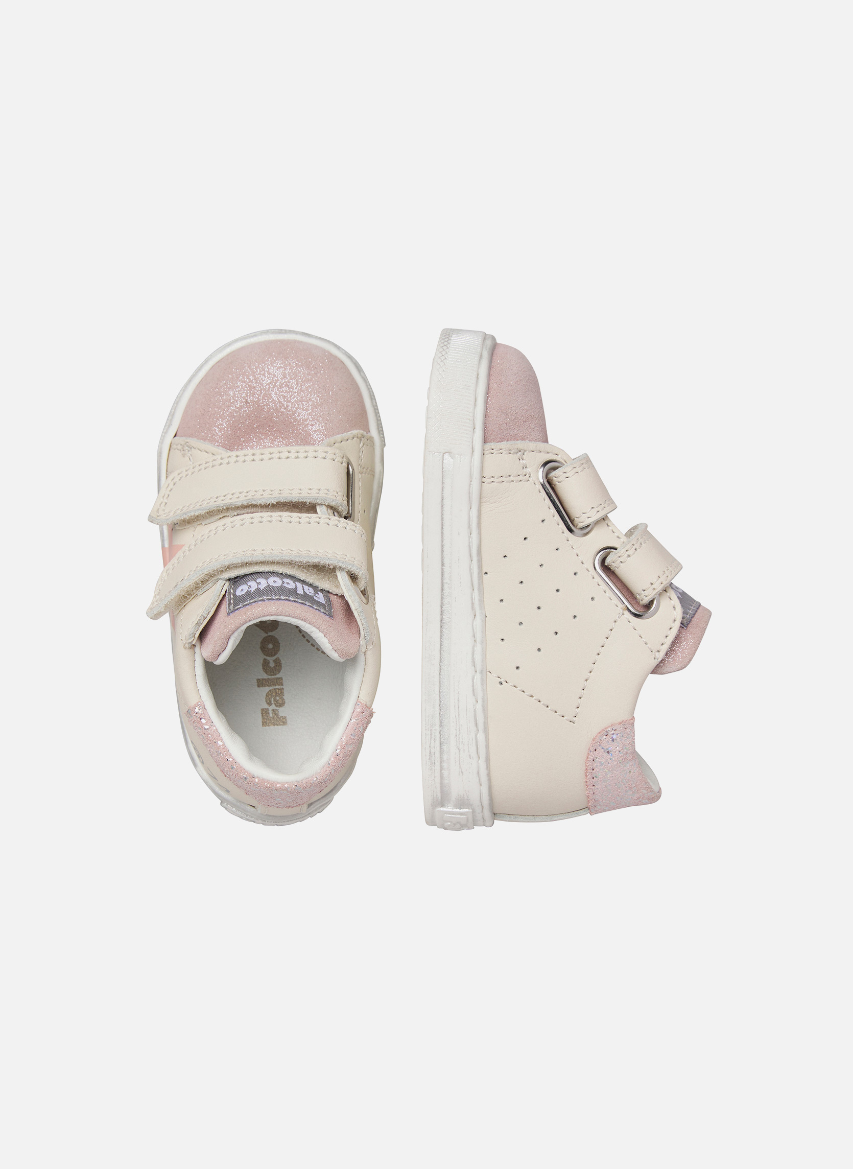 Baskets basses Sneakers SALAZAR 3 VL Blanc crème-Rose fille blanc Falcotto Baskets basses Sneakers SALAZAR 3 VL Blanc crème-Rose fille blanc Blanc