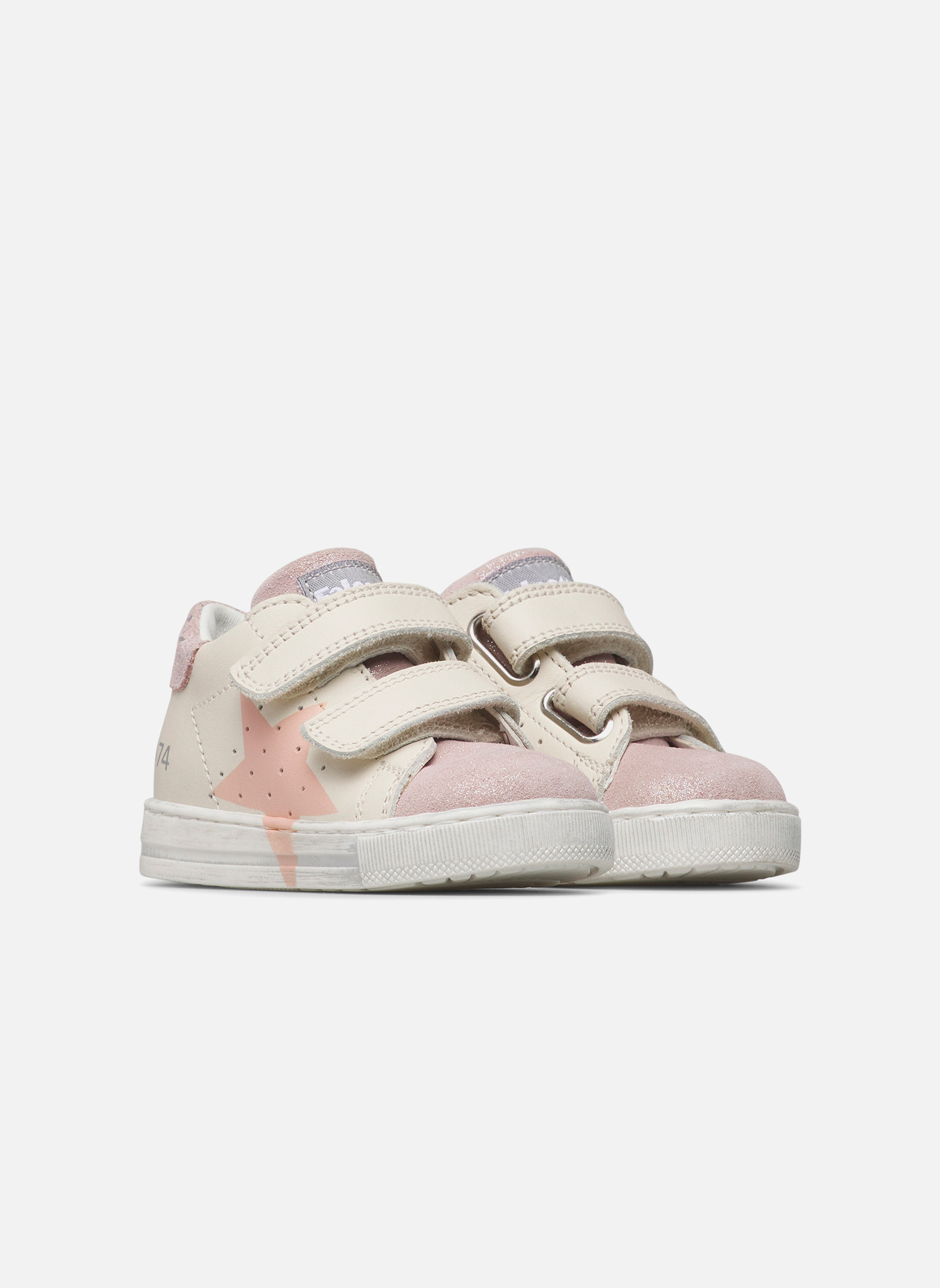 Baskets basses Sneakers SALAZAR 3 VL Blanc crème-Rose fille blanc Falcotto Baskets basses Sneakers SALAZAR 3 VL Blanc crème-Rose fille blanc Blanc
