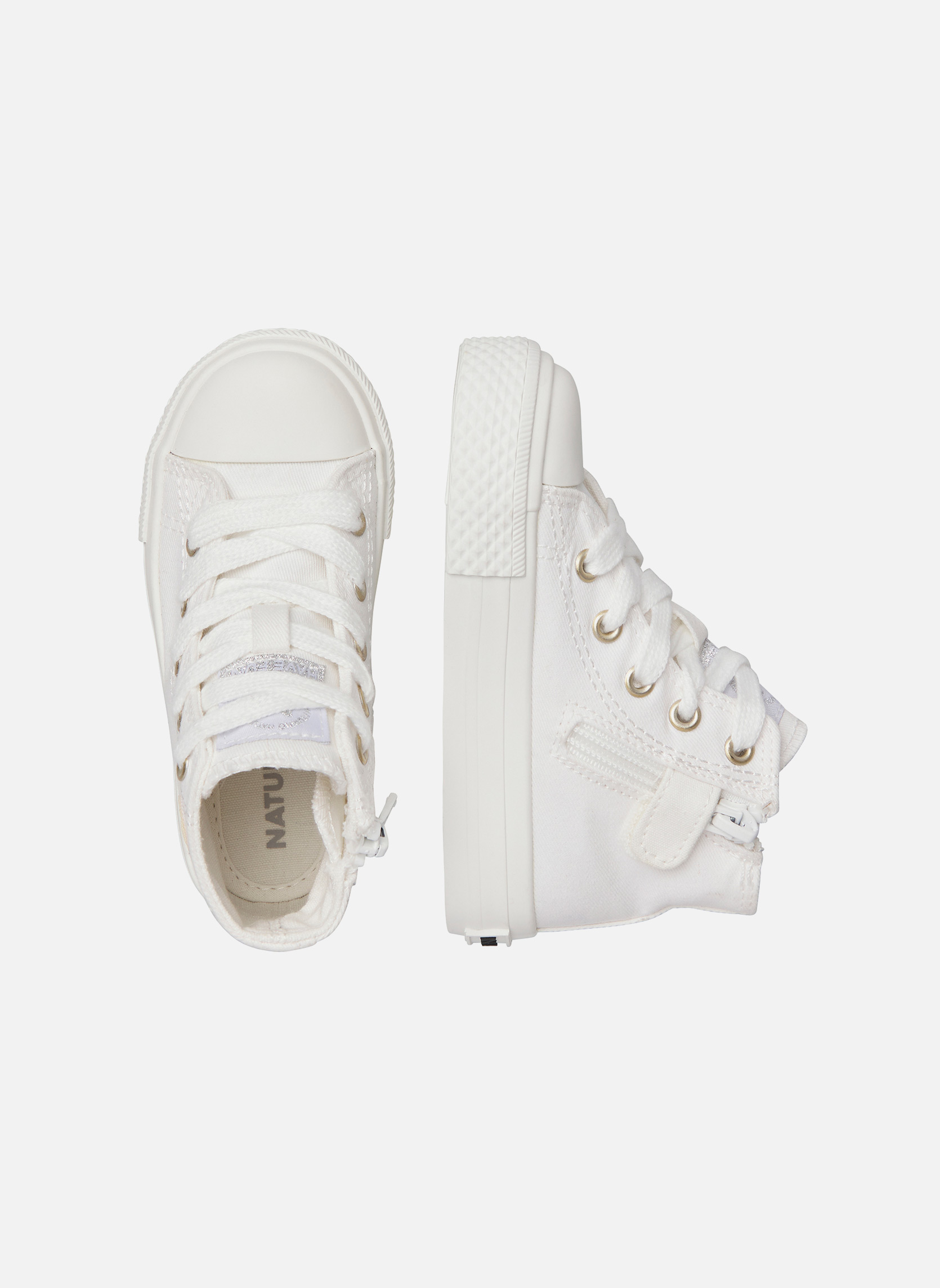 Baskets basses Sneakers YLFAS BIG FLOWER. Blanc-Platine- fille blanc Naturino Baskets basses Sneakers YLFAS BIG FLOWER. Blanc-Platine- fille blanc Blanc