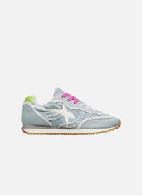 Baskets basses Sneakers SAMOA-UNI. Céleste-Céleste homme blanc