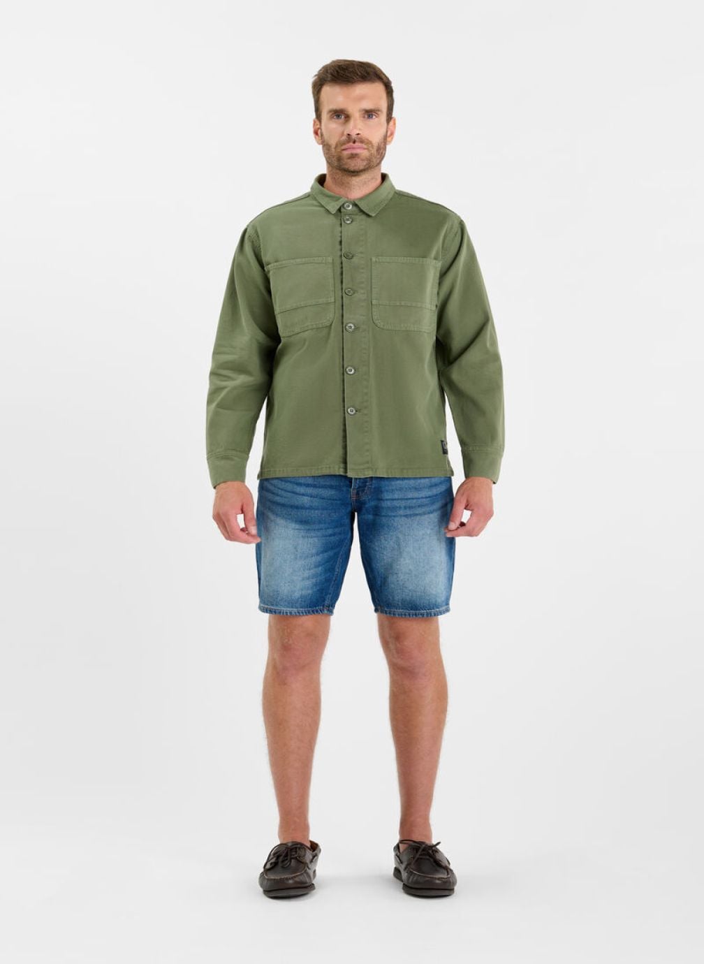 Chemises Surchemise LORD Khaki homme vert Le temps des cerises Chemises Surchemise LORD Khaki homme vert Kaki