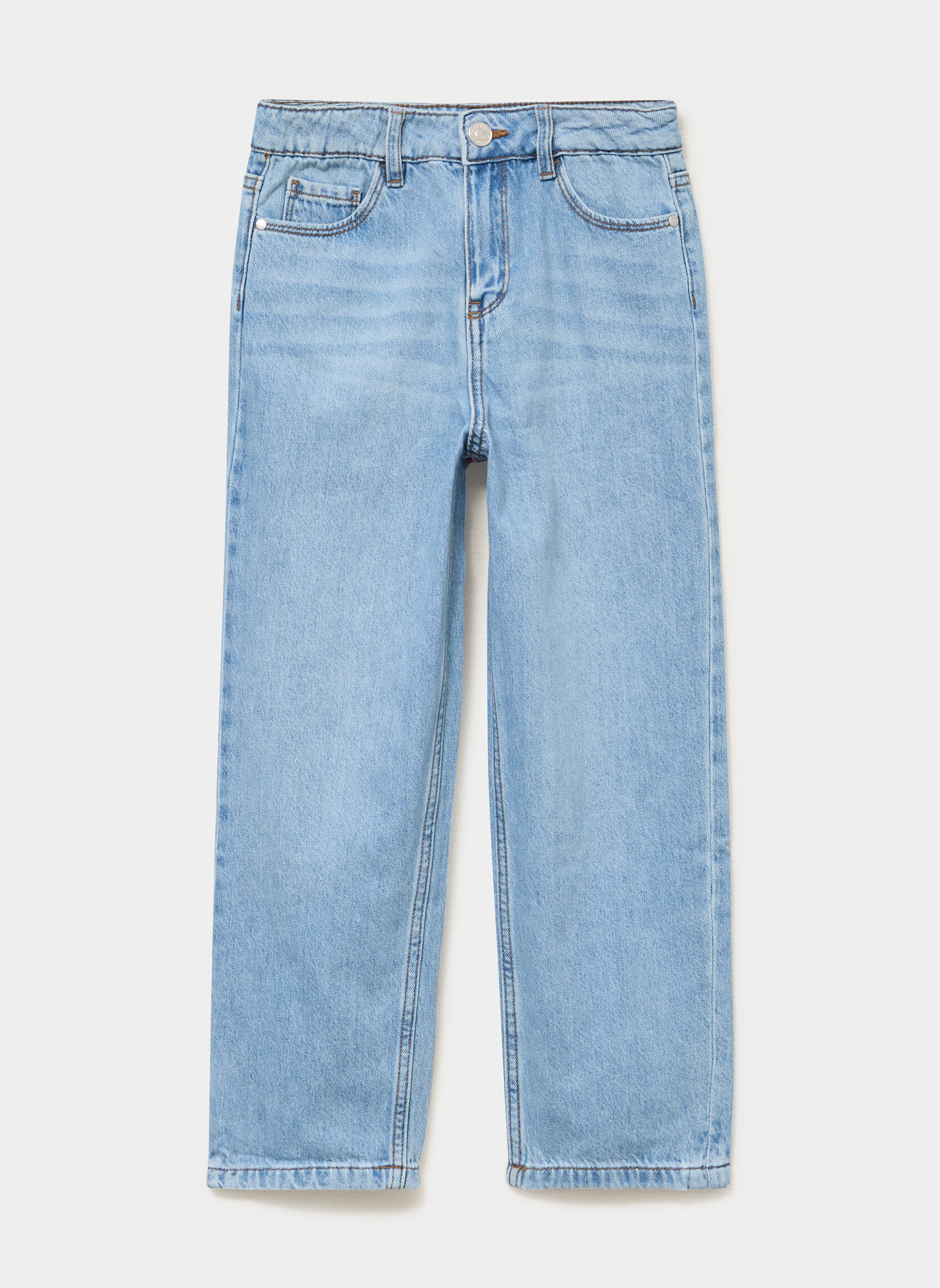 Jeans droits CRE4_DREGULAR fille bleu CREEKS Jeans droits CRE4_DREGULAR fille bleu Bleu denim