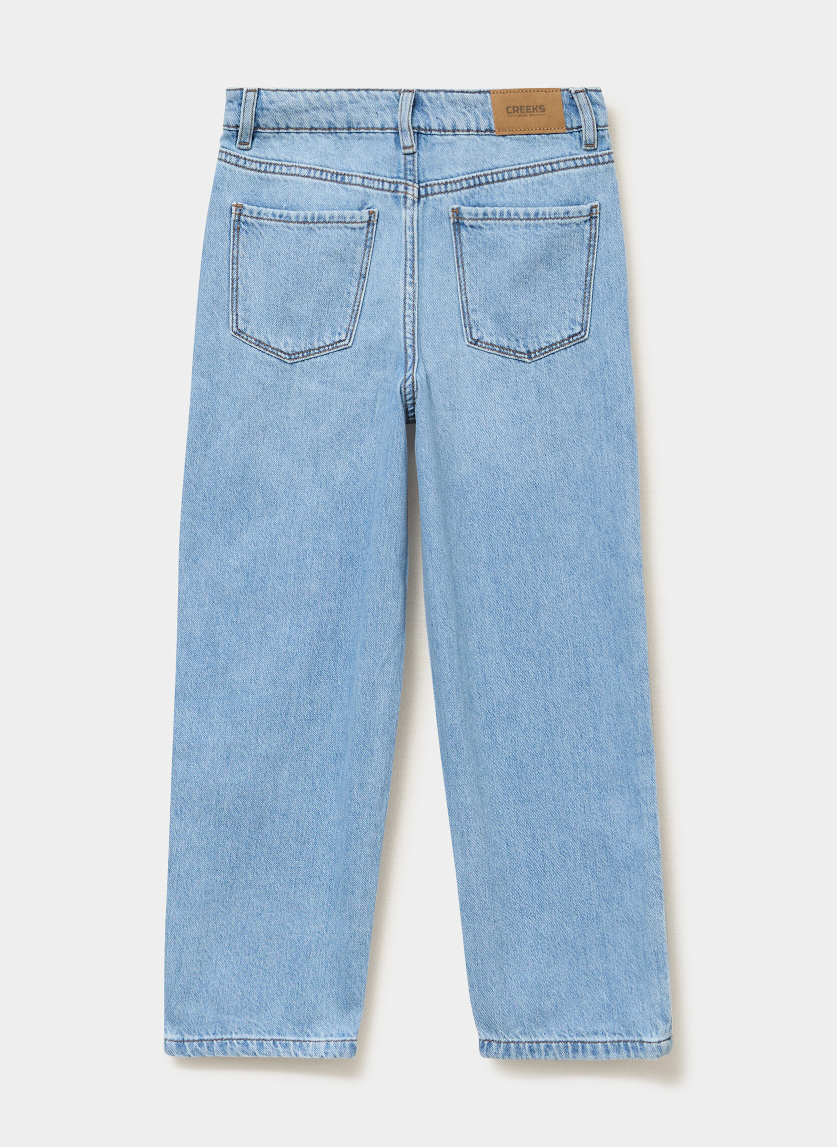 Jeans droits CRE4_DREGULAR fille bleu CREEKS Jeans droits CRE4_DREGULAR fille bleu Bleu denim