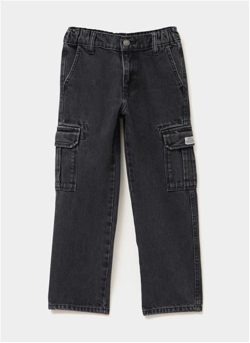 CREEKS Jeans droits CRE2CARGODEN garçon noir