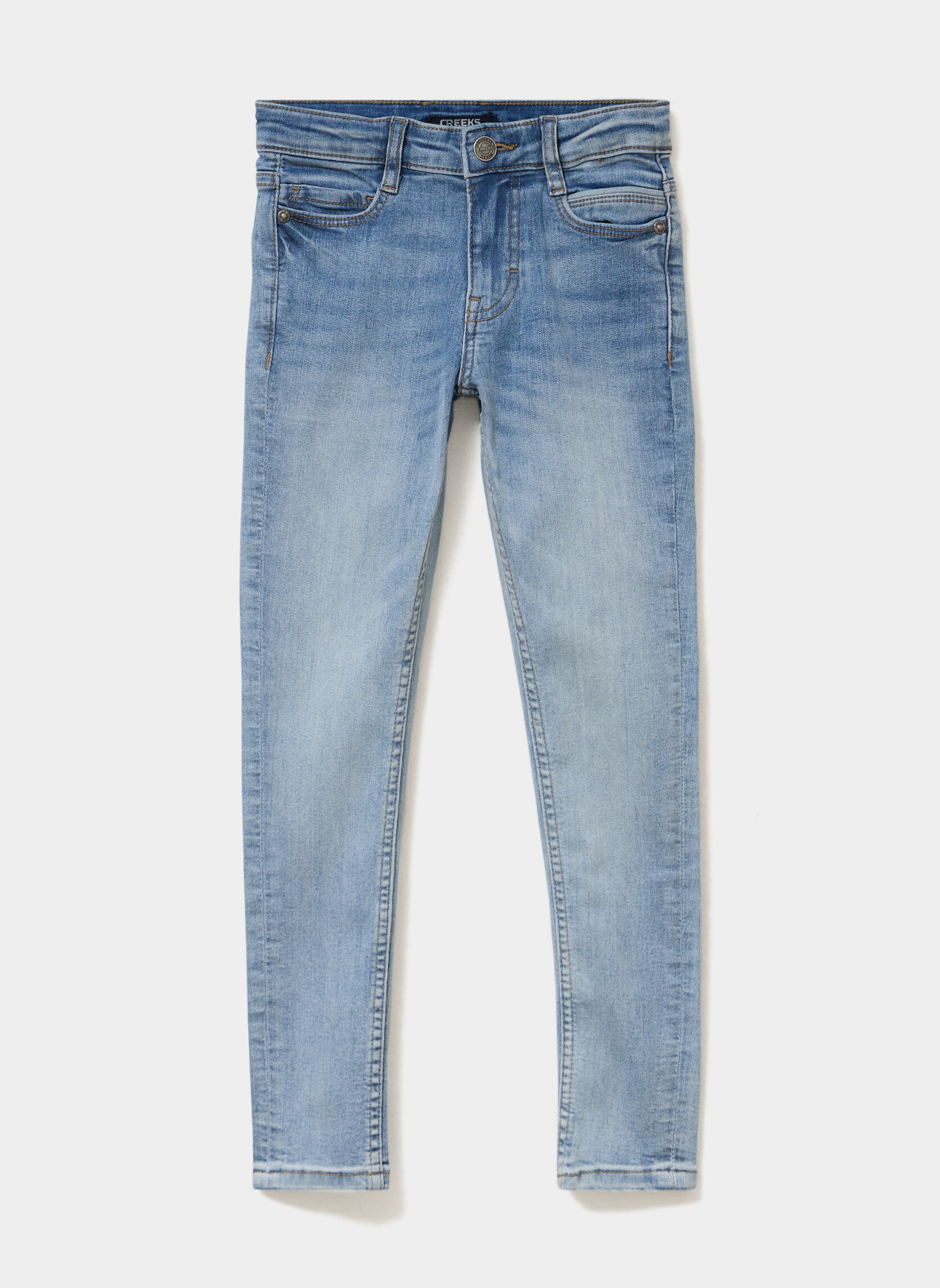 Jeans droits CRE2HASHSKIN garçon bleu CREEKS Jeans droits CRE2HASHSKIN garçon bleu Bleu clair