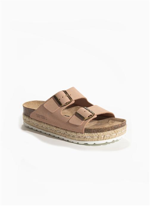 Bayton Mules Sandales OLYMPE pour femme Peche femme orange