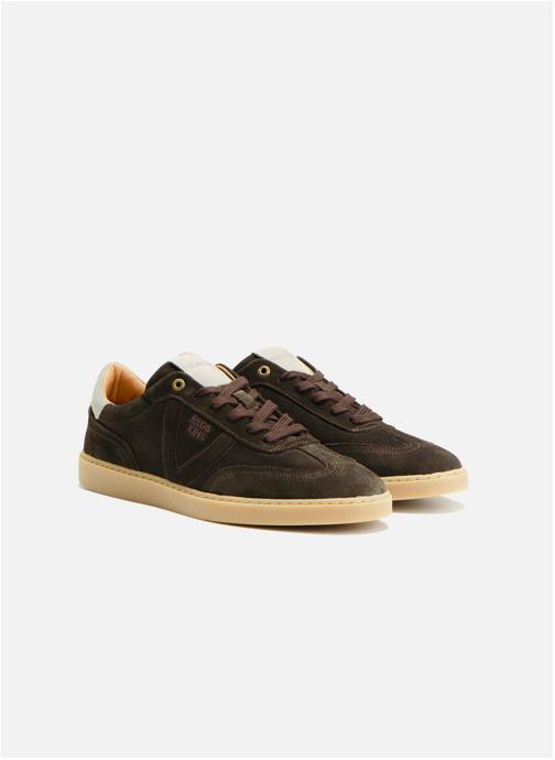 Redskins Baskets basses BASKET QUADRA CHATAIGNE+GRIS homme marron