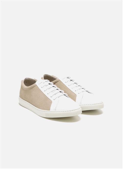 Le Formier Baskets basses BASKET PABLO BLANC+BEIGE homme blanc