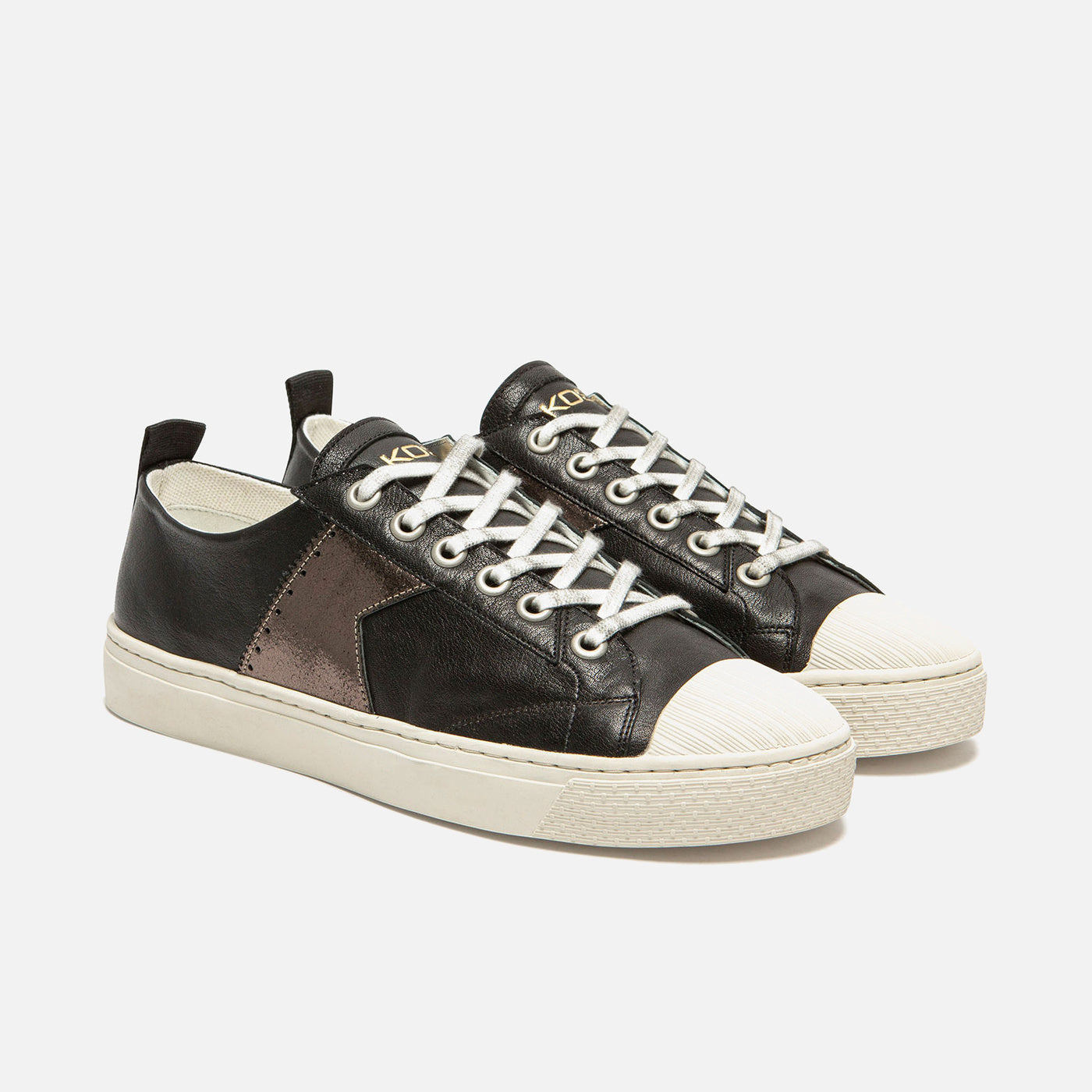 Baskets basses BASKET BACKSTAGE L4 NOIR+BRONZE homme noir Kost Baskets basses BASKET BACKSTAGE L4 NOIR+BRONZE homme noir Noir