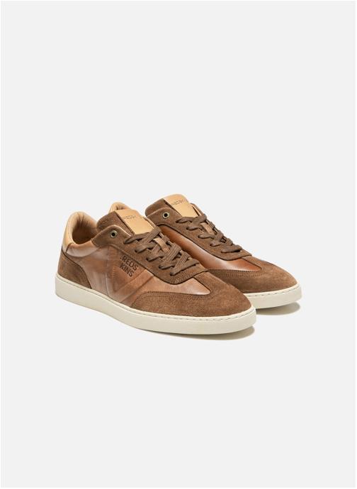 Redskins Baskets basses BASKET QUADRI COGNAC+BEIGE homme marron