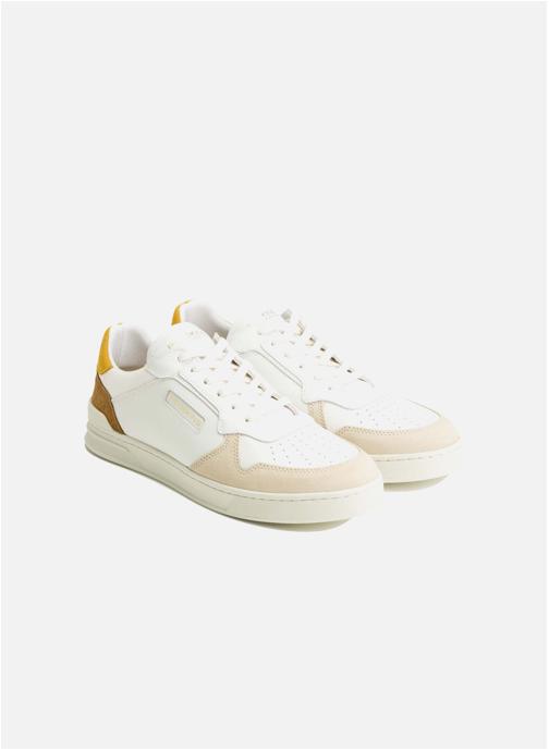 Redskins Baskets basses BASKET TOSCAN ICE+COGNAC+JAUNE homme blanc