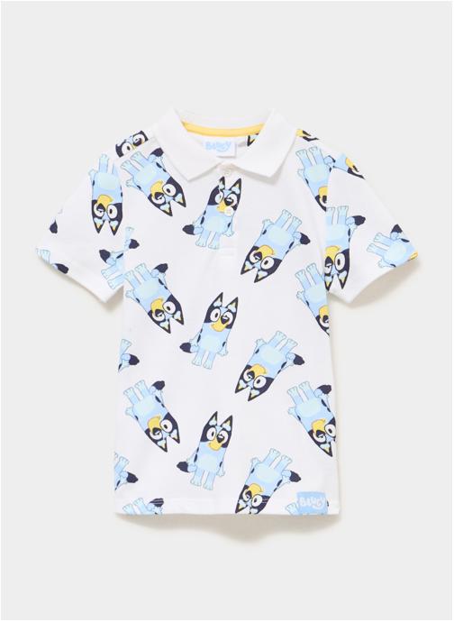 BLUEY Polos SHL_CHICHI_BLUEY garçon blanc
