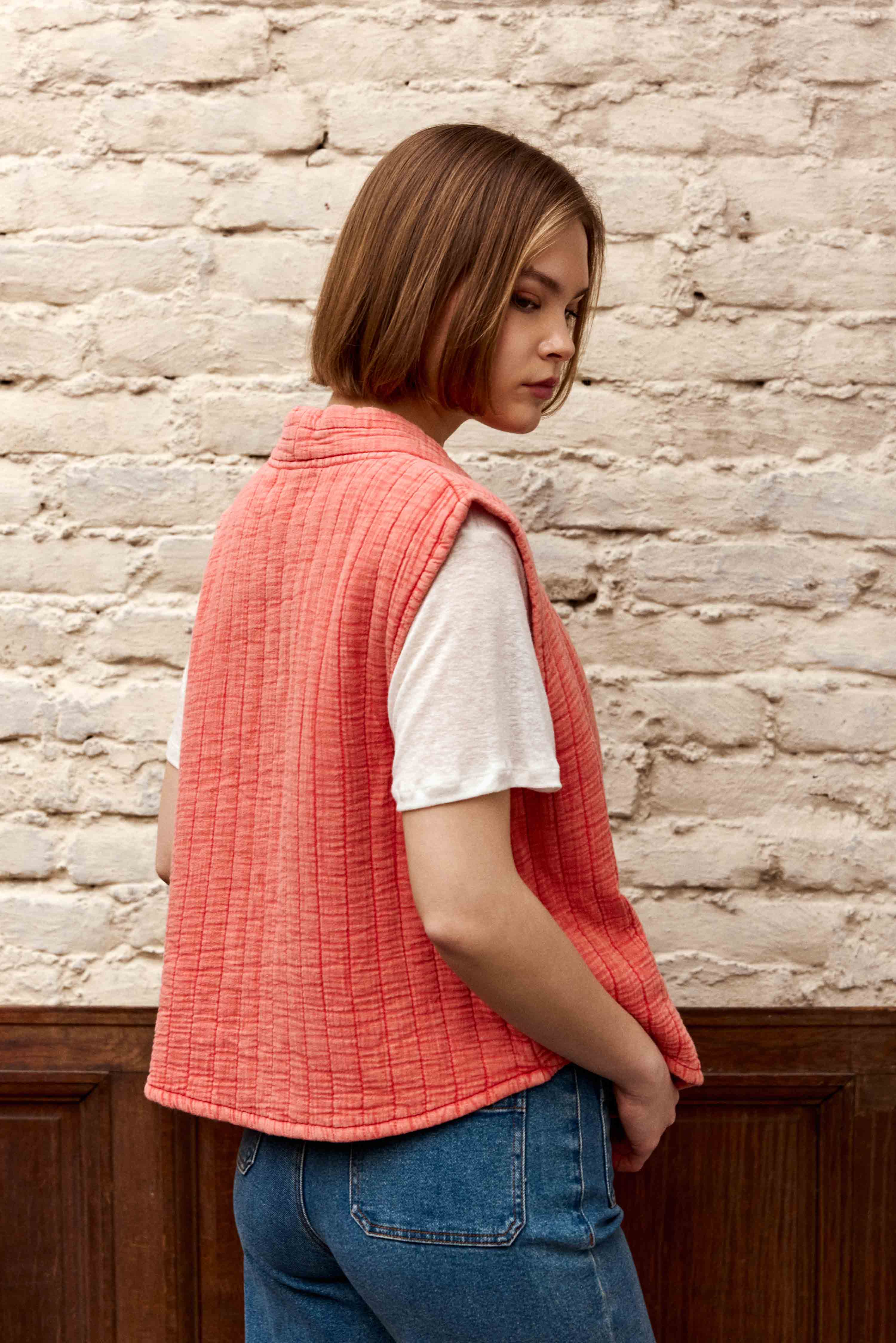Gilets Gilet - VIVIE - 60-jaune femme rouge La Petite Etoile Gilets Gilet - VIVIE - 60-jaune femme rouge Rouge