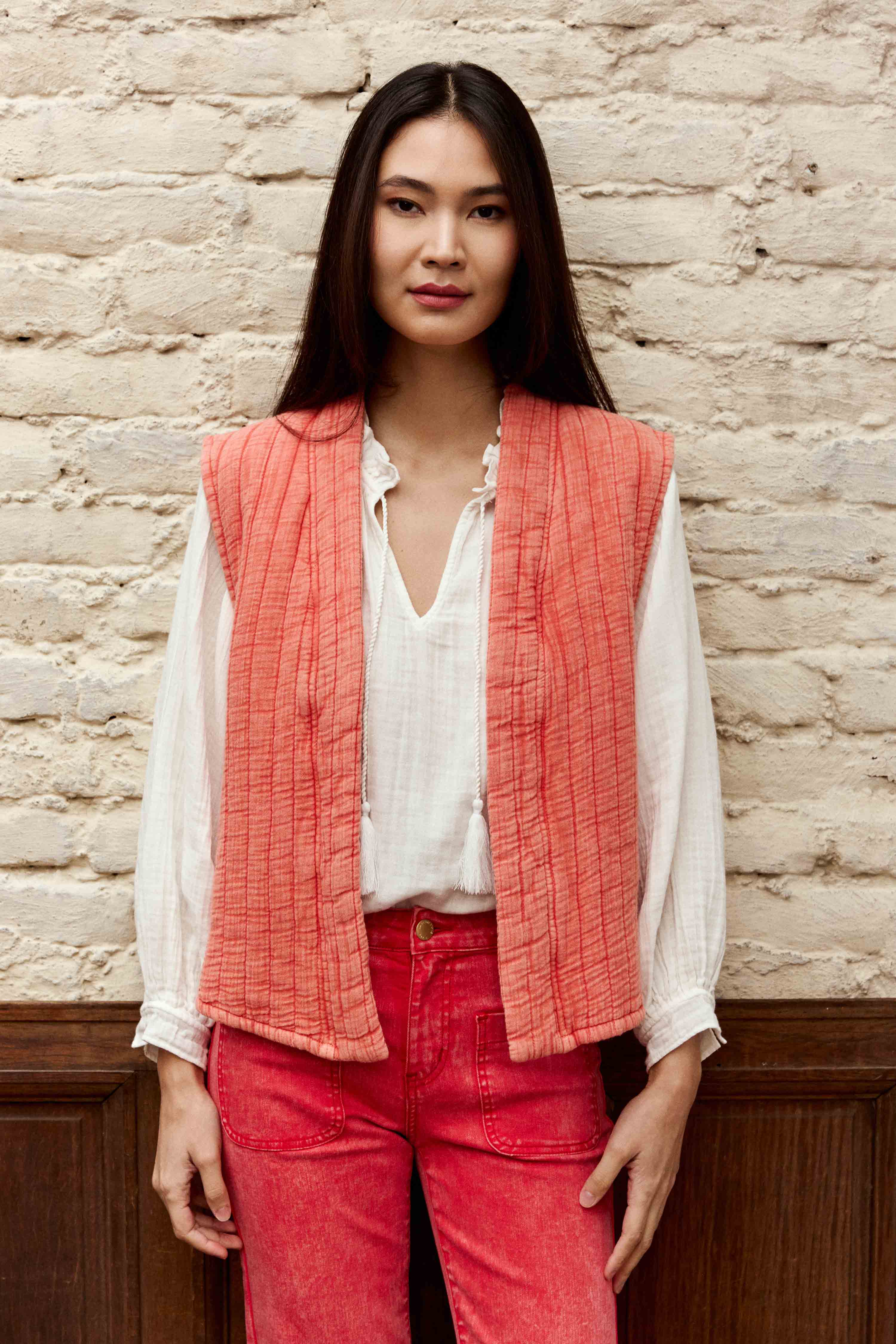 Gilets Gilet - VIVIE - 60-jaune femme rouge La Petite Etoile Gilets Gilet - VIVIE - 60-jaune femme rouge Rouge