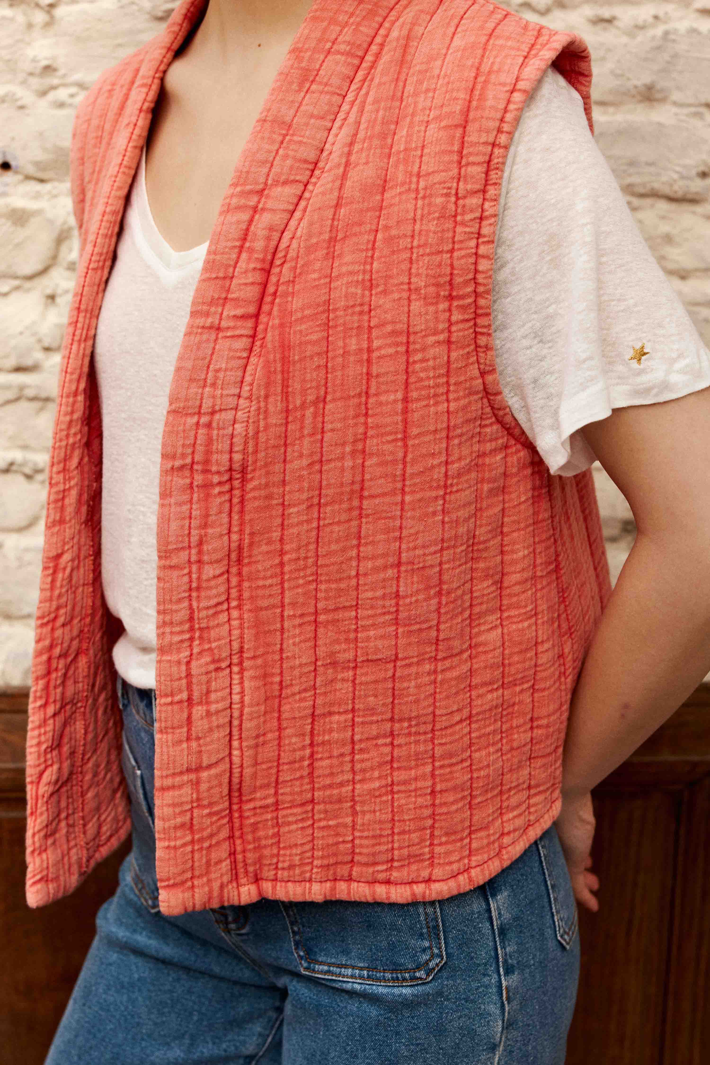 Gilets Gilet - VIVIE - 60-jaune femme rouge La Petite Etoile Gilets Gilet - VIVIE - 60-jaune femme rouge Rouge