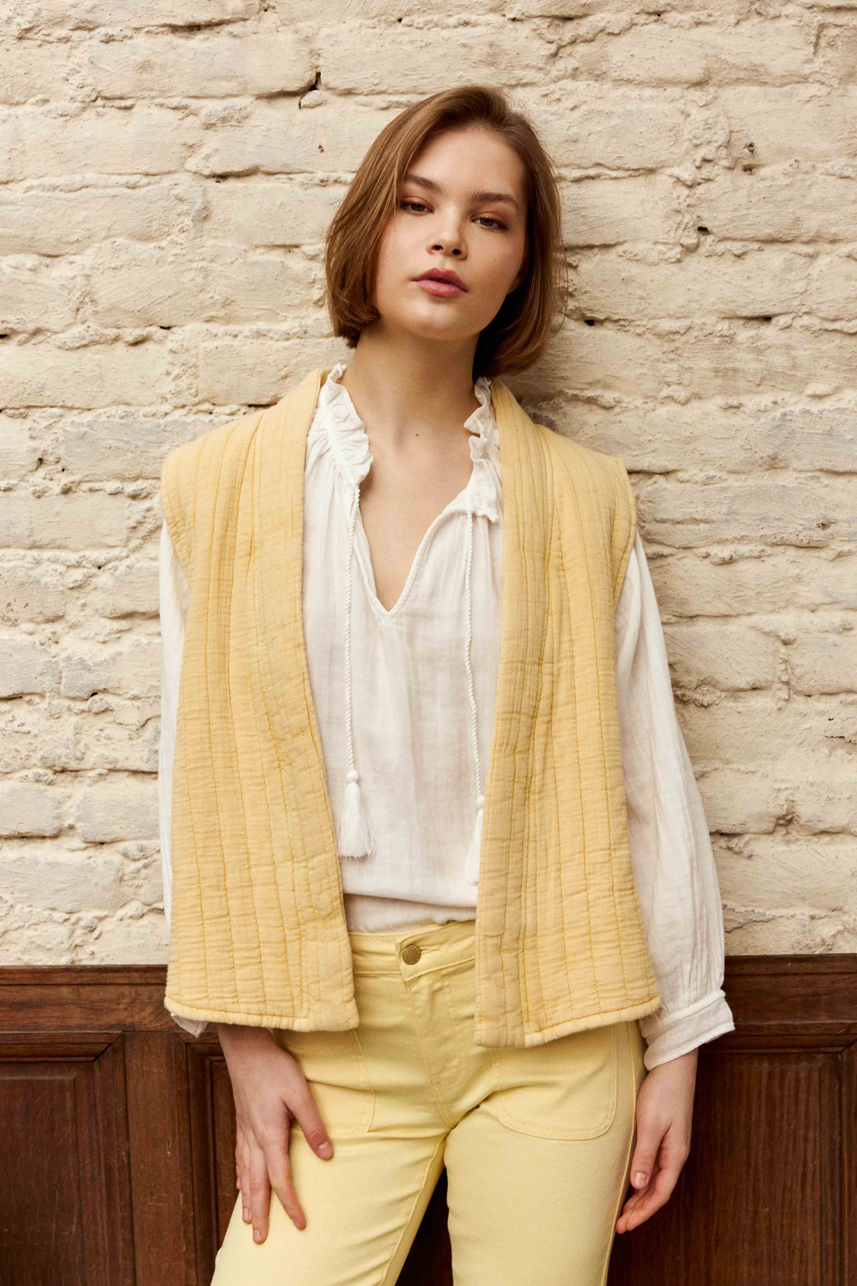 Gilets Gilet - VIVIE - 60-jaune femme jaune La Petite Etoile Gilets Gilet - VIVIE - 60-jaune femme jaune Jaune
