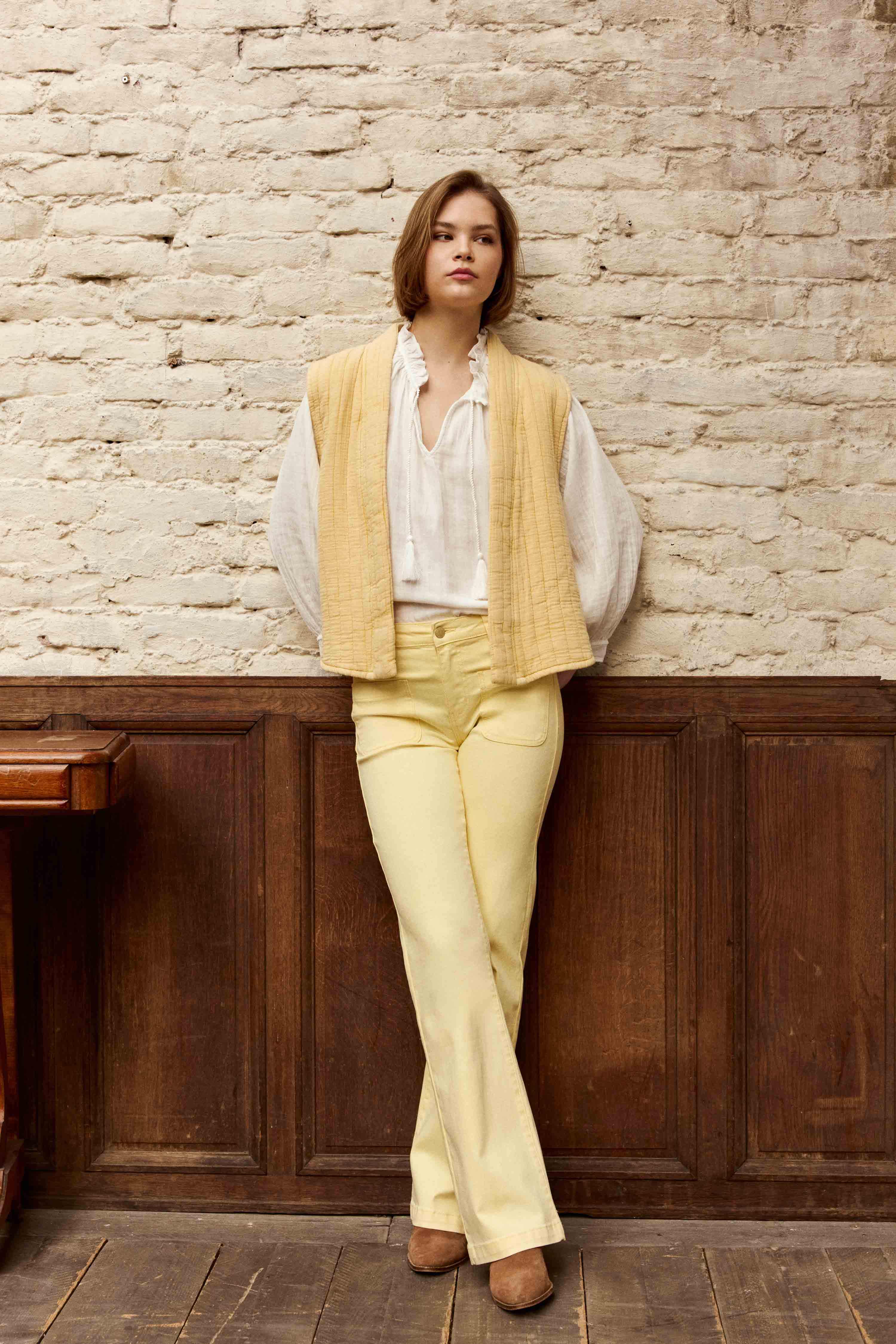Gilets Gilet - VIVIE - 60-jaune femme jaune La Petite Etoile Gilets Gilet - VIVIE - 60-jaune femme jaune Jaune