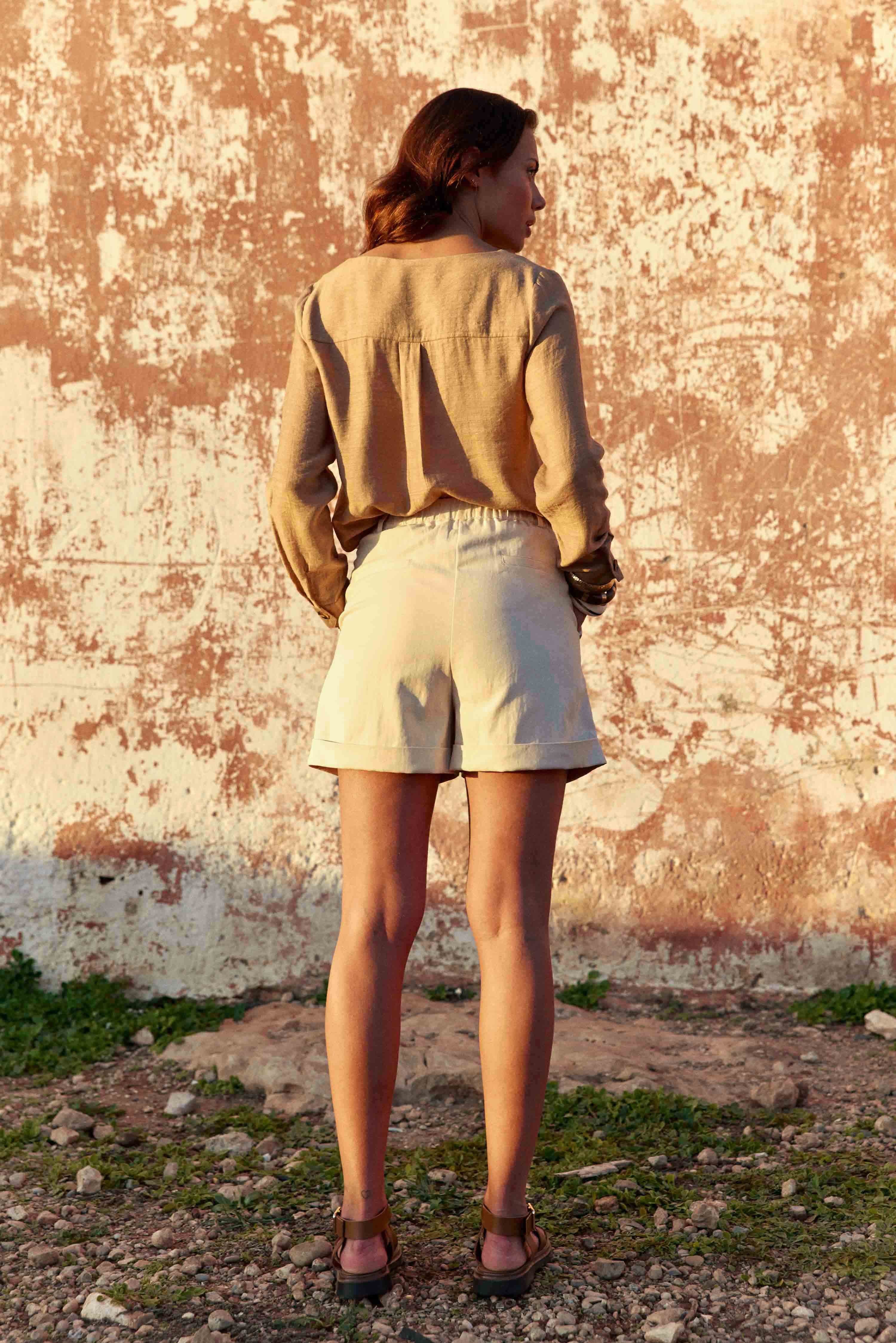 Shorts Short - SHARON - 15-camel femme beige La Petite Etoile Shorts Short - SHARON - 15-camel femme beige Beige