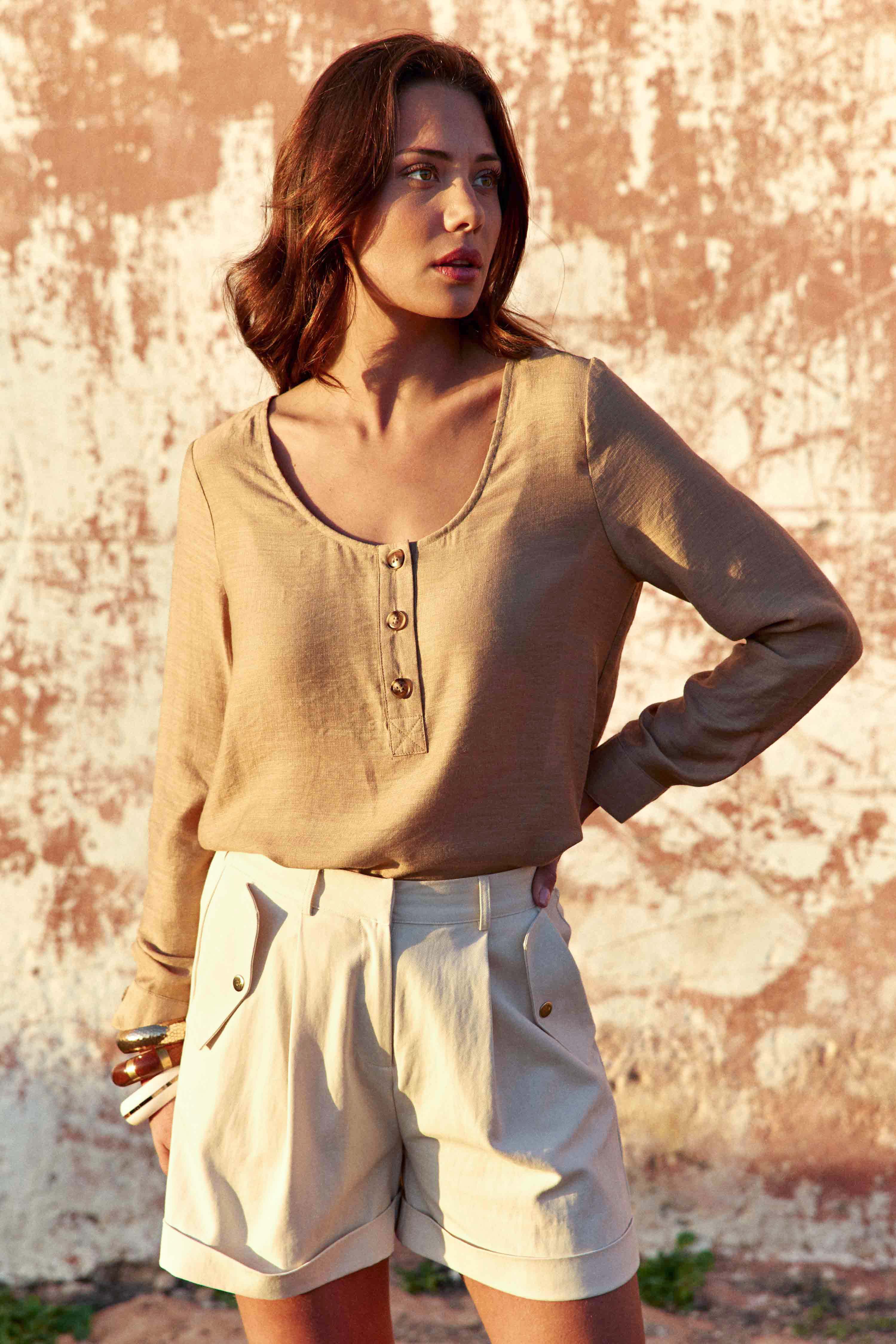 Blouses Blouse - BEVIN - 15-camel femme marron La Petite Etoile Blouses Blouse - BEVIN - 15-camel femme marron Camel