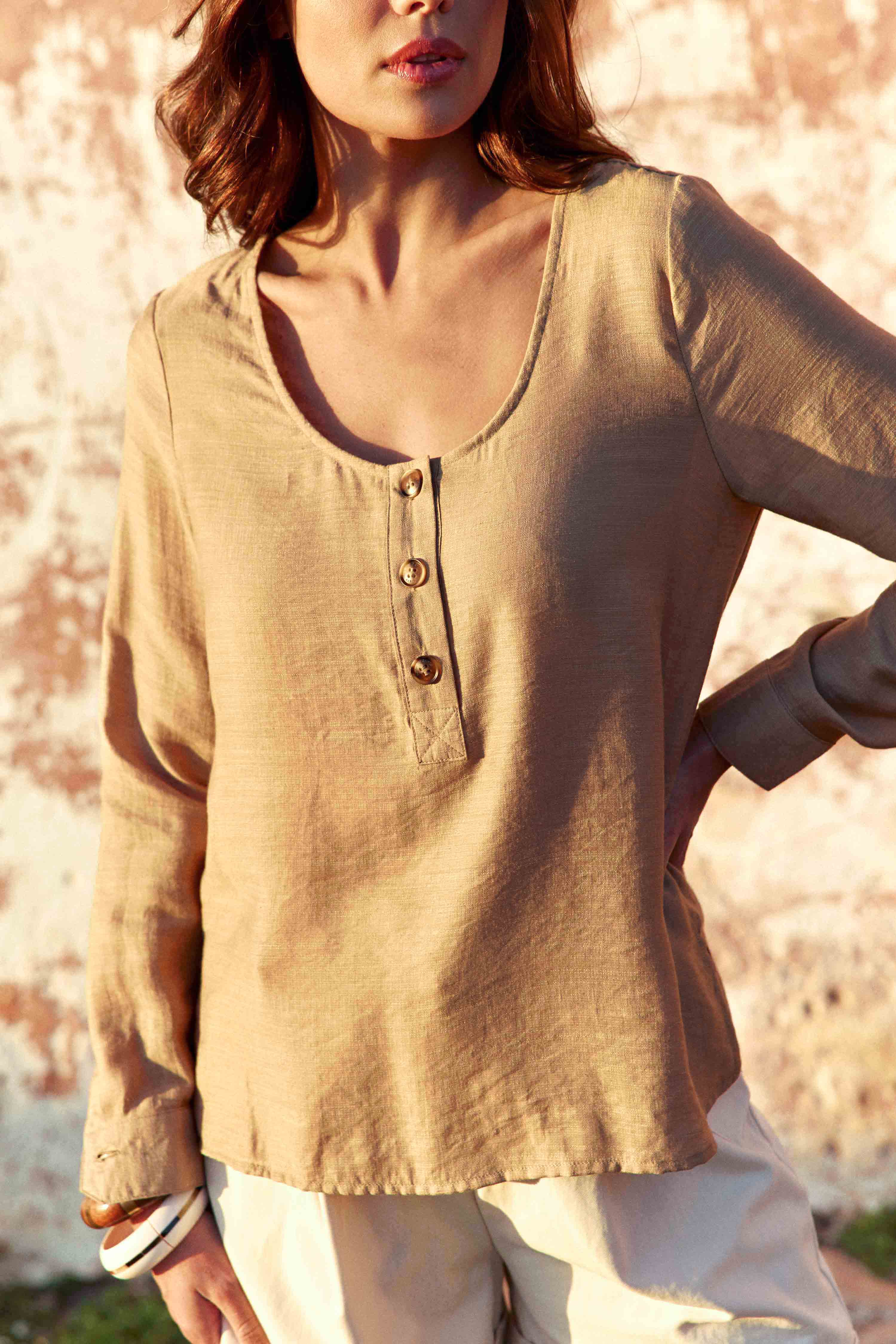 Blouses Blouse - BEVIN - 15-camel femme marron La Petite Etoile Blouses Blouse - BEVIN - 15-camel femme marron Camel