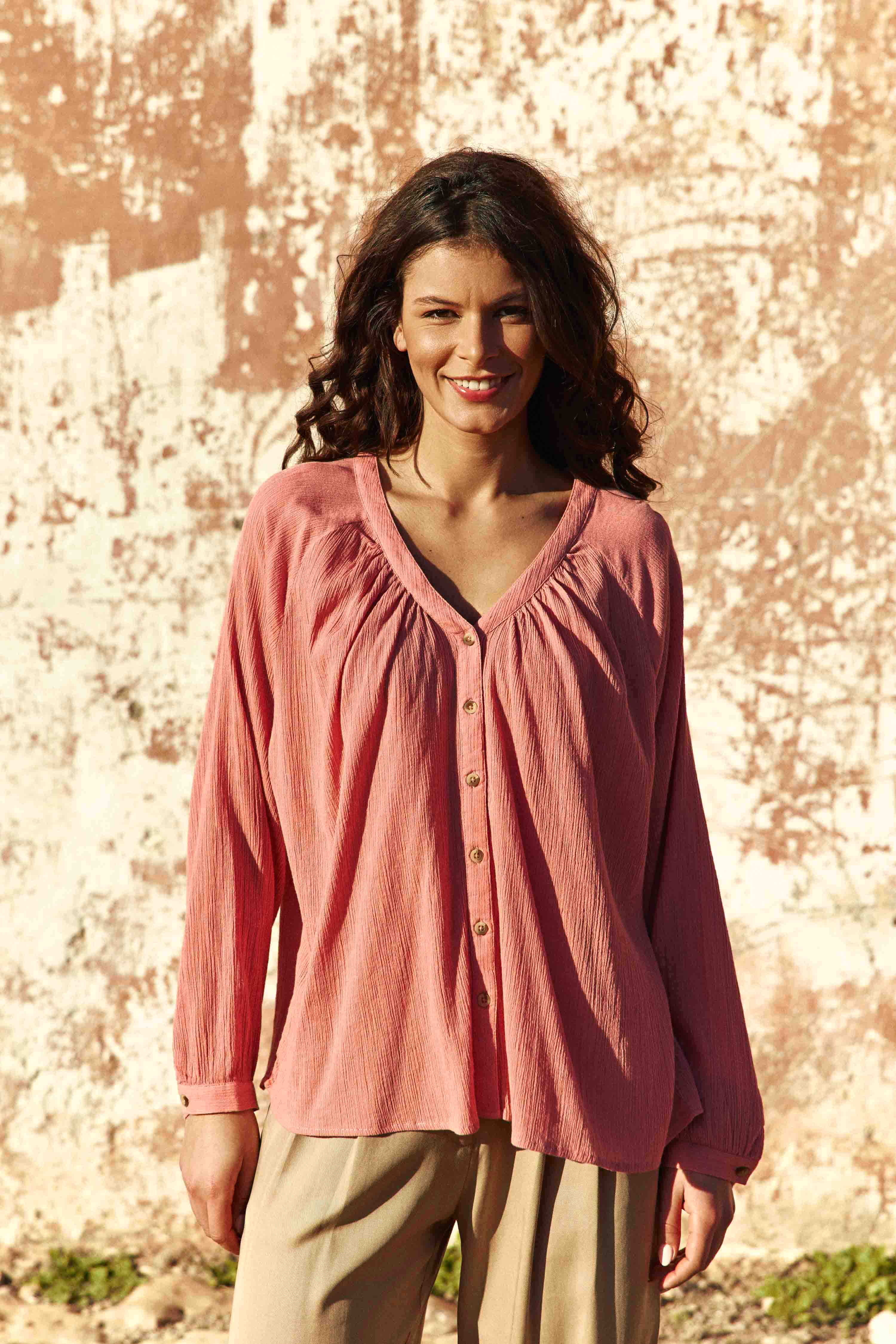 Blouses Blouse - BERTINA - 13-beige femme rose La Petite Etoile Blouses Blouse - BERTINA - 13-beige femme rose Vieux rose