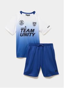 Ensembles Ensemble - RUN2FOOTYSET garçon bleu RUN_UP Ensembles Ensemble - RUN2FOOTYSET garçon bleu Bleu fluo