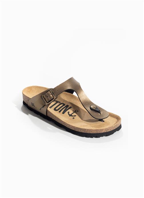 Bayton Tongs MERCURE femme or et bronze