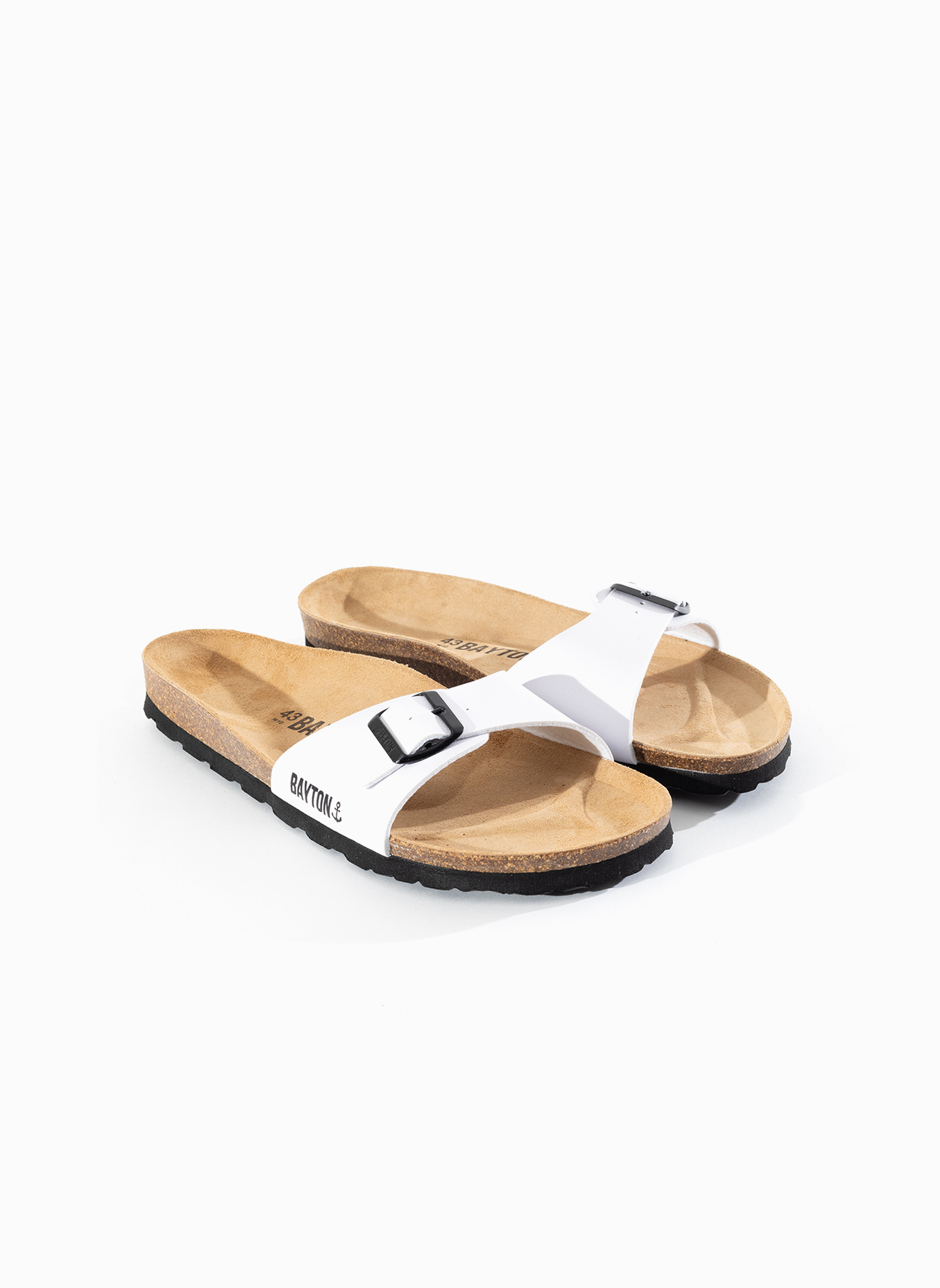 Mules ZEPHYR homme blanc Bayton Mules ZEPHYR homme blanc Blanc