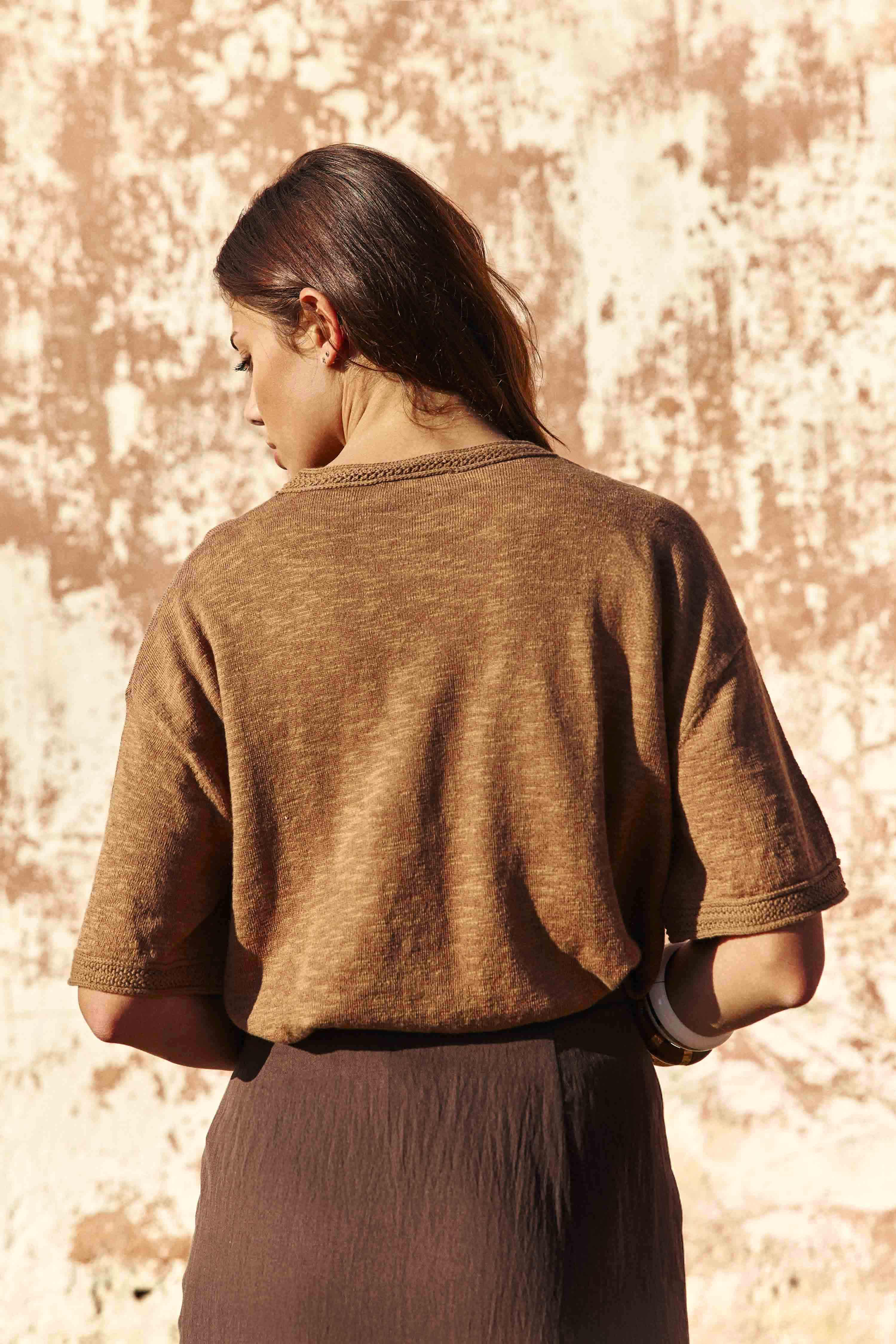 Tee-shirts T-shirt - MIRLEY - 13-beige femme marron La Petite Etoile Tee-shirts T-shirt - MIRLEY - 13-beige femme marron Camel