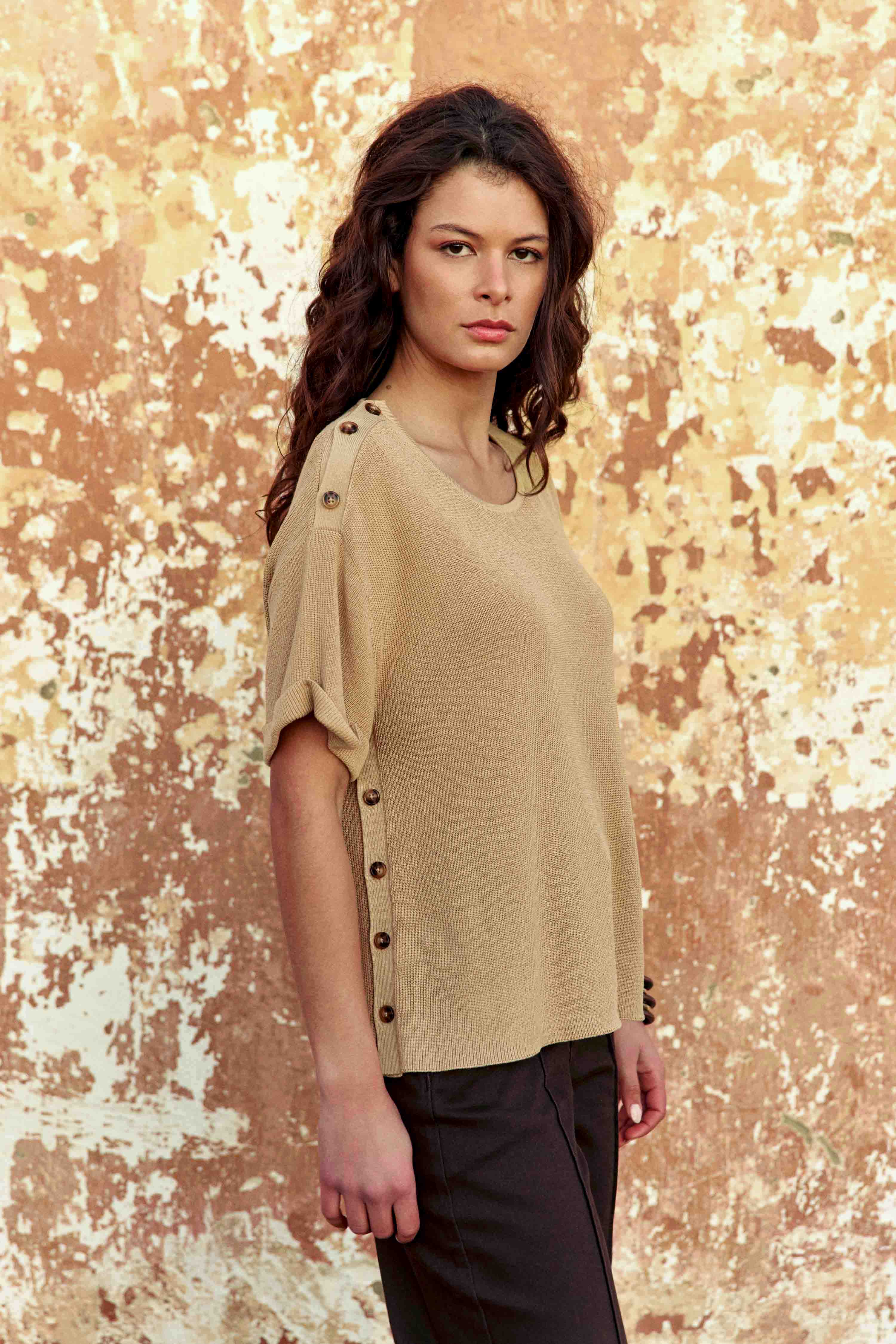 Tee-shirts T-shirt - MAU - 15-camel femme marron La Petite Etoile Tee-shirts T-shirt - MAU - 15-camel femme marron Camel
