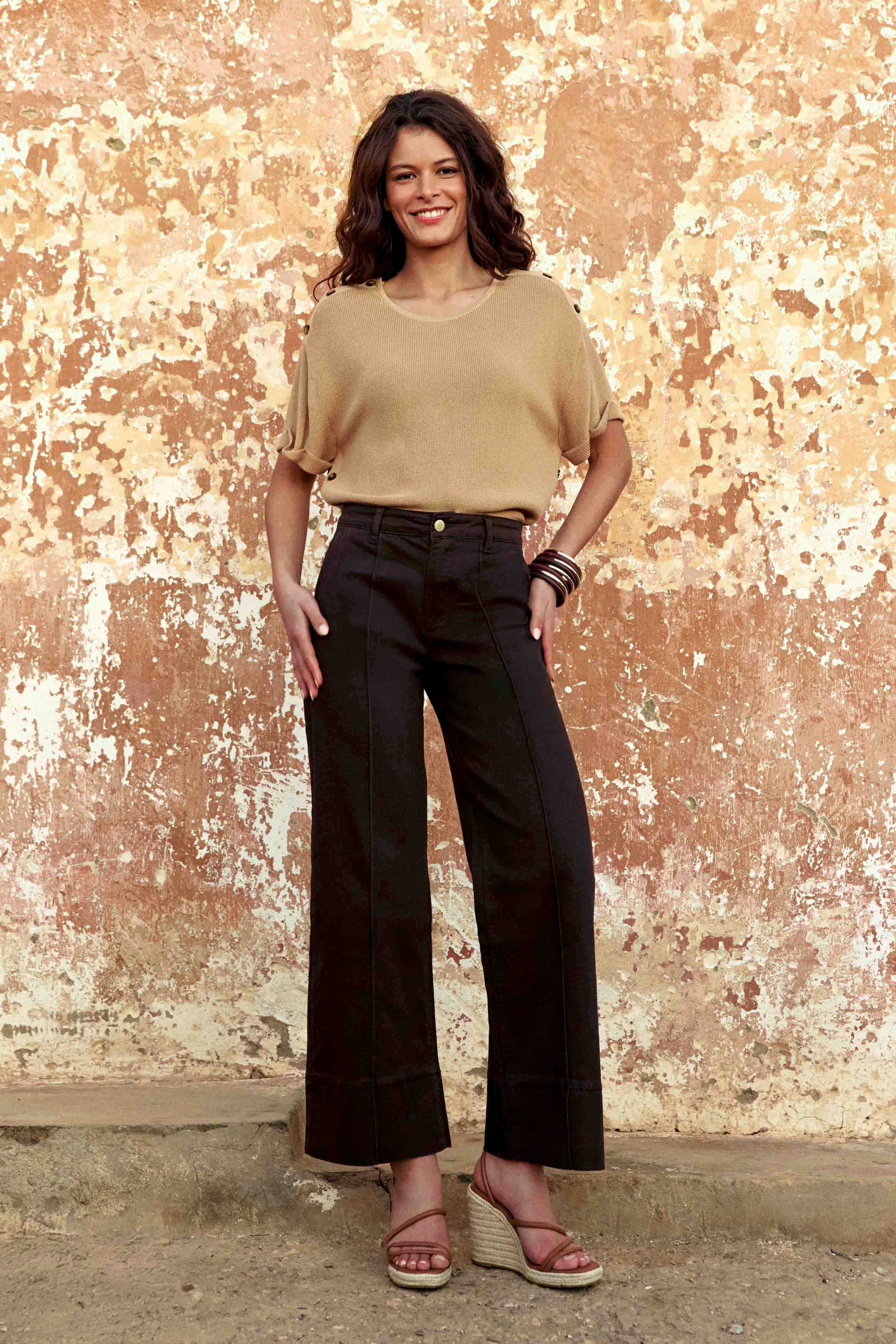 Tee-shirts T-shirt - MAU - 15-camel femme marron La Petite Etoile Tee-shirts T-shirt - MAU - 15-camel femme marron Camel