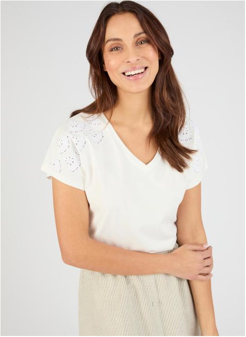 Damart Tee-shirts 84537 femme blanc
