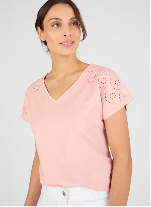 Damart Tee-shirts 84537 femme rose