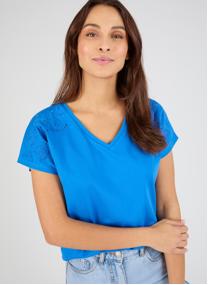 Tee-shirts 84537 femme bleu