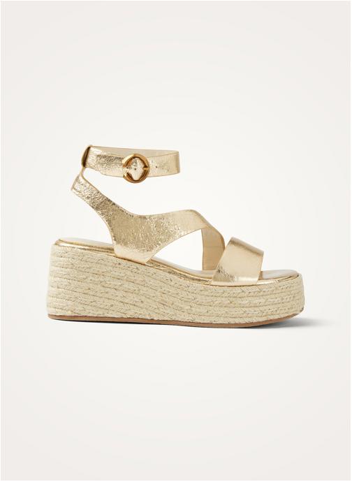 Vanessa Wu Sandales AZUR High femme or et bronze