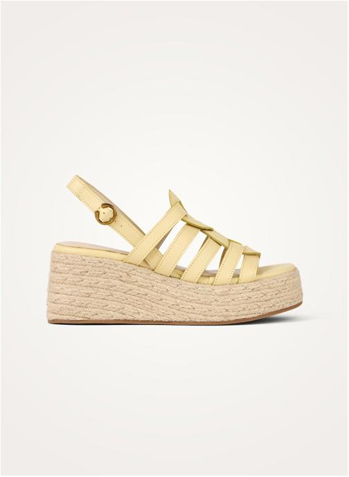 Vanessa Wu Sandales AZUR Curled femme jaune