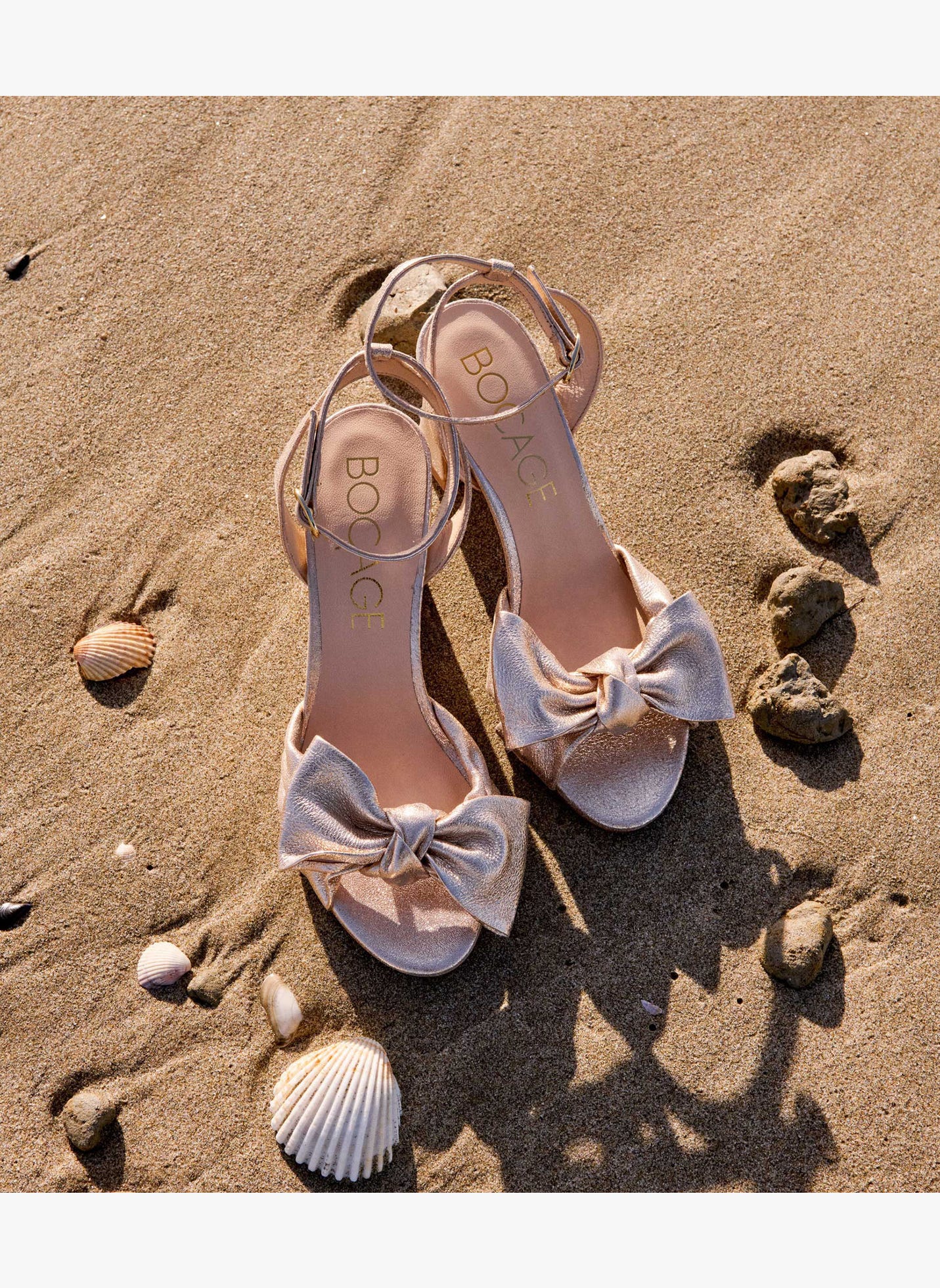 Sandales PIVOINE femme or et bronze Bocage Sandales PIVOINE femme or et bronze Or
