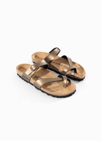 Sandales DIANE femme or et bronze Bayton Sandales DIANE femme or et bronze Or