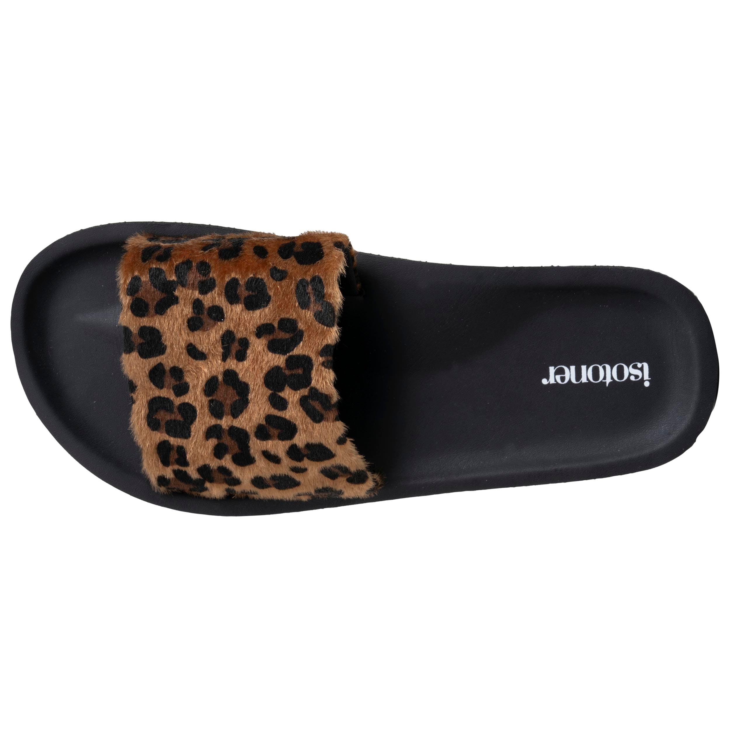 Mules Mules Femme moulées Léopard/Noir femme noir Isotoner Mules Mules Femme moulées Léopard/Noir femme noir Noir