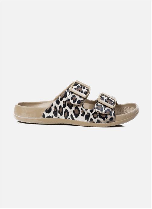 Isotoner Sandales Mules claquettes Femme ajustable Léopard femme beige