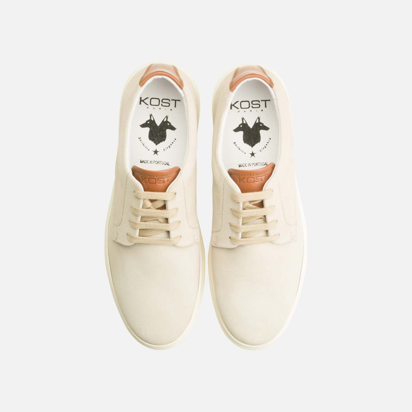 Baskets basses BASKET DREAM BEIGE+COGNAC homme beige Kost Baskets basses BASKET DREAM BEIGE+COGNAC homme beige Beige