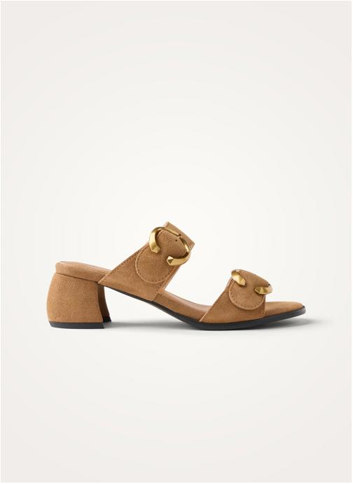 Vanessa Wu Mules LUNA Double femme marron