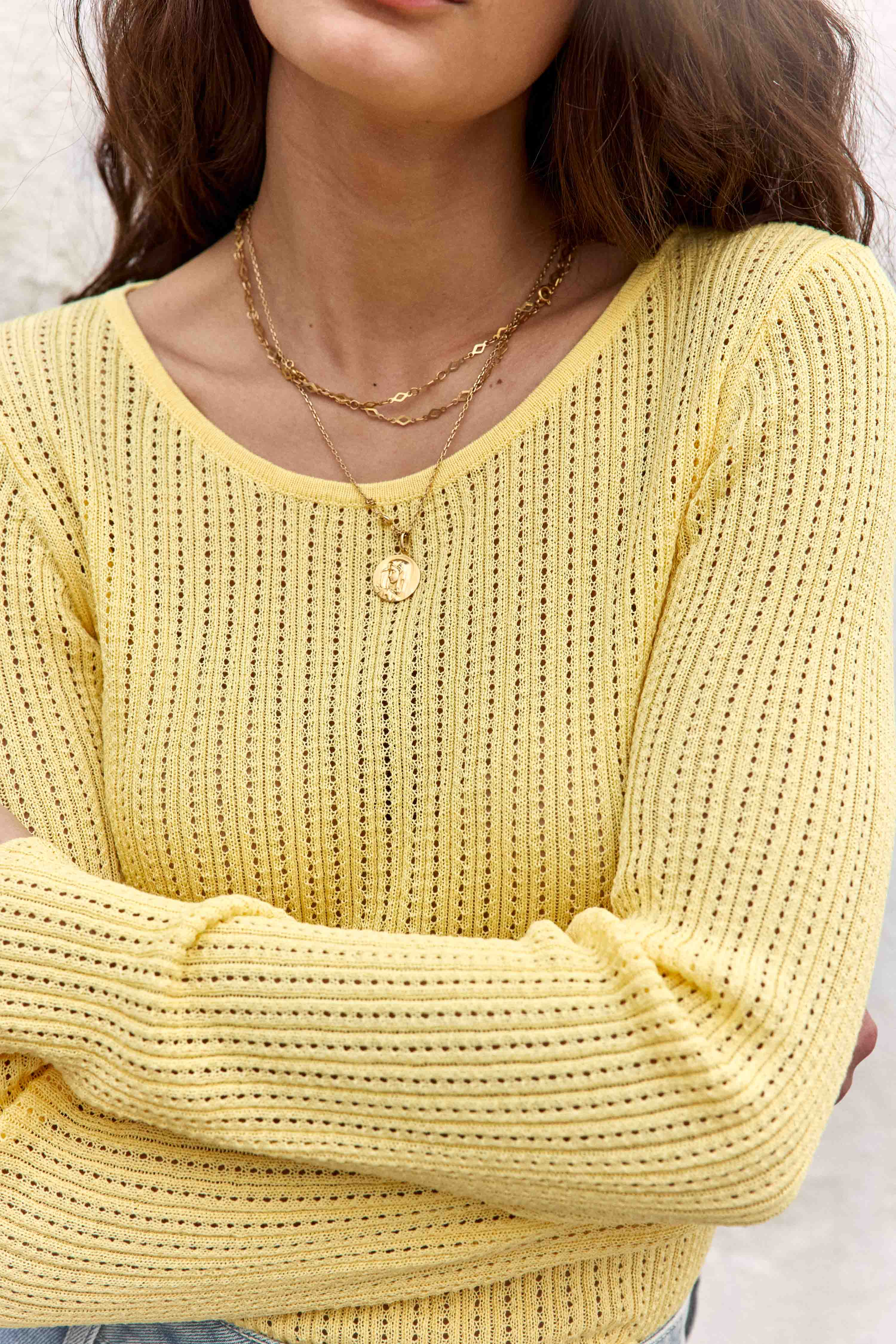 Pulls Pull - MALTA - 11-ecru femme jaune La Petite Etoile Pulls Pull - MALTA - 11-ecru femme jaune Jaune