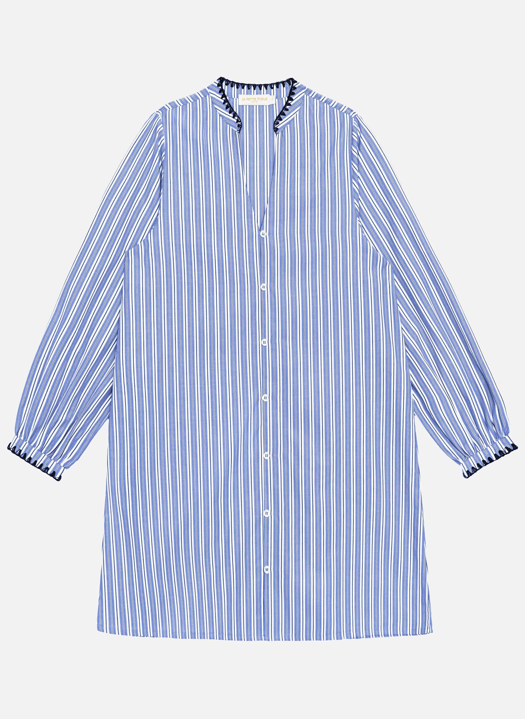 Robes Robe - ROSETTA - 30-ecru/Vert femme bleu La Petite Etoile Robes Robe - ROSETTA - 30-ecru/Vert femme bleu Bleu