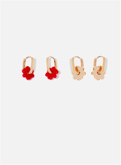 Balaboosté Boucles d'oreilles femme rouge